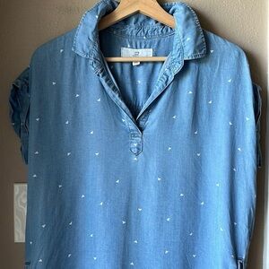 THREAD + SUPPLY Tencel Short Sleeve Mini Dress